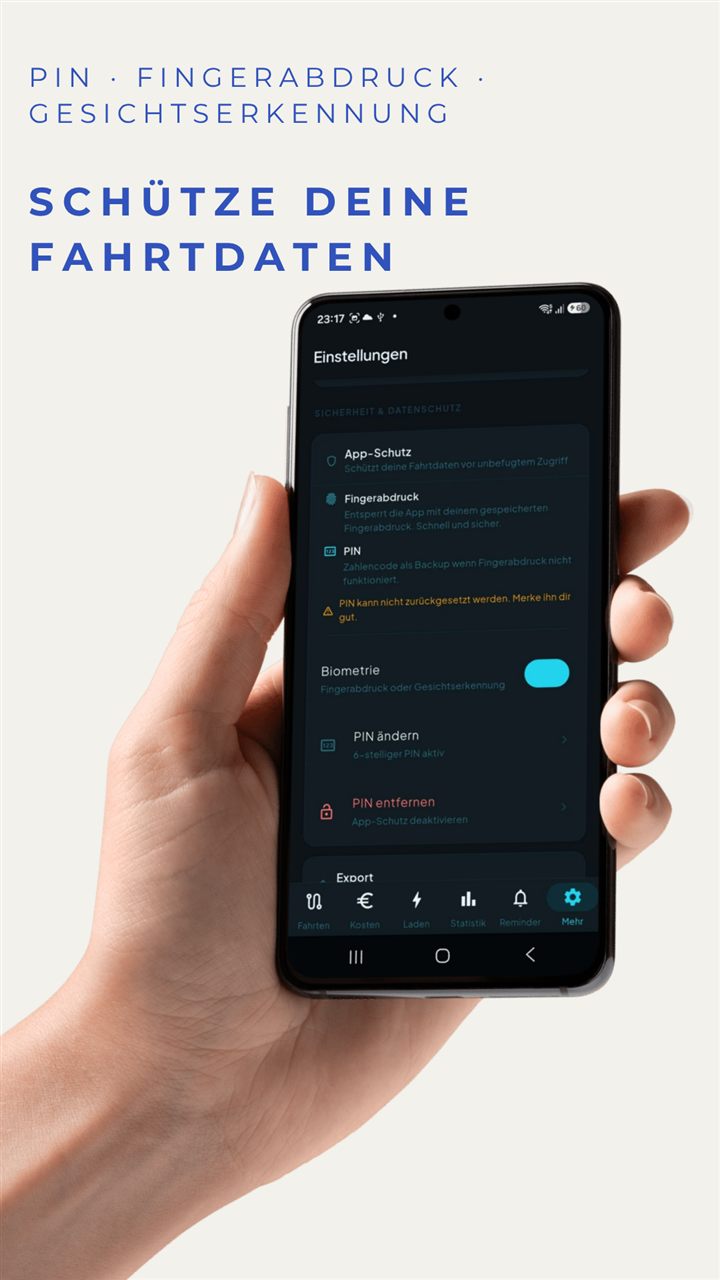 App-Schutz mit PIN, Fingerabdruck und Gesichtserkennung
